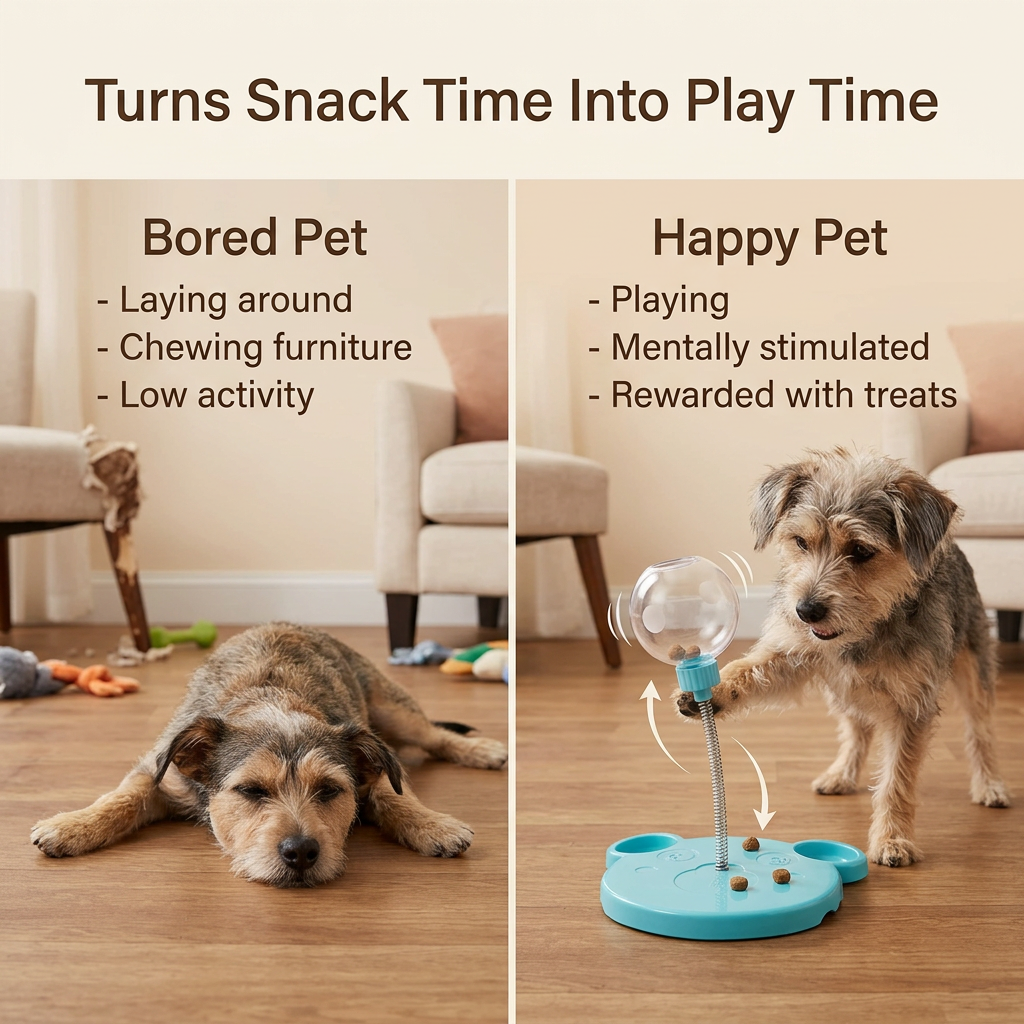 Pet Toy Treat Dispenser Interactive Pet Toy Puzzle Toy Slow Feeder Cat Dog Food Puzzle