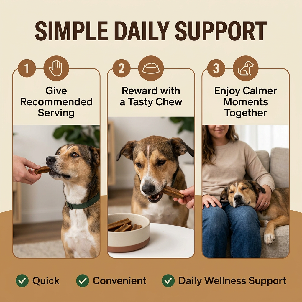 Zingly Calming Chews for Dogs Calming Treats Chews - Anxiety Relief Treats Separation Anxiety Relief for Dogs Calming Treats Pet Calming Care Chews for Anti Anxiety Dogs Chicken 30 Counts