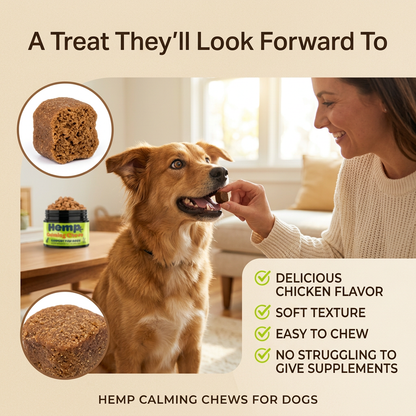 Zingly Calming Chews for Dogs Calming Treats Chews - Anxiety Relief Treats Separation Anxiety Relief for Dogs Calming Treats Pet Calming Care Chews for Anti Anxiety Dogs Chicken 30 Counts