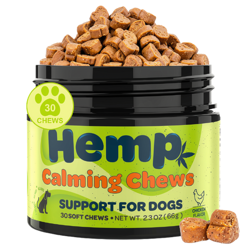 Zingly Calming Chews for Dogs Calming Treats Chews - Anxiety Relief Treats Separation Anxiety Relief for Dogs Calming Treats Pet Calming Care Chews for Anti Anxiety Dogs Chicken 30 Counts